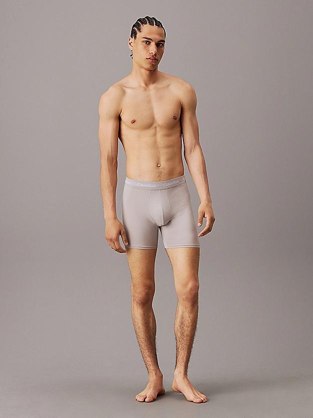 Calvin Klein Underwear Cotton Stretch Boxer 3-Pack Black - Hemisphere Blue - Ash Grey - Afbeelding 4