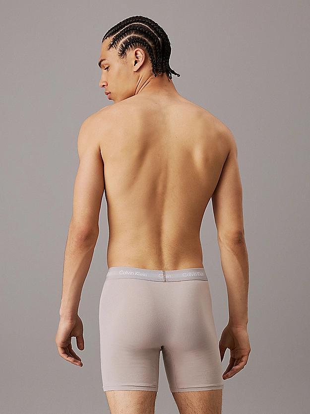 Calvin Klein Underwear Cotton Stretch Boxer 3-Pack Black - Hemisphere Blue - Ash Grey - Afbeelding 3