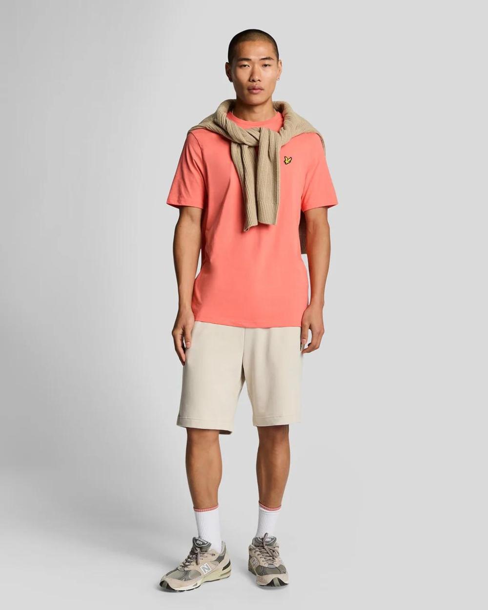 Lyle & Scott Plain T-Shirt Coral Stand - Afbeelding 5