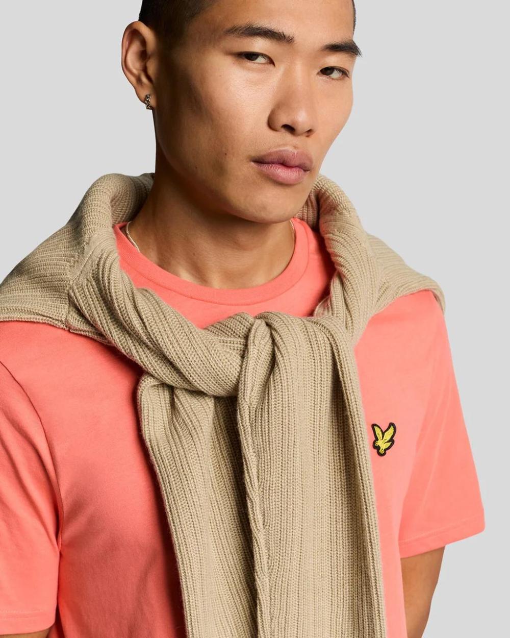 Lyle & Scott Plain T-Shirt Coral Stand - Afbeelding 4