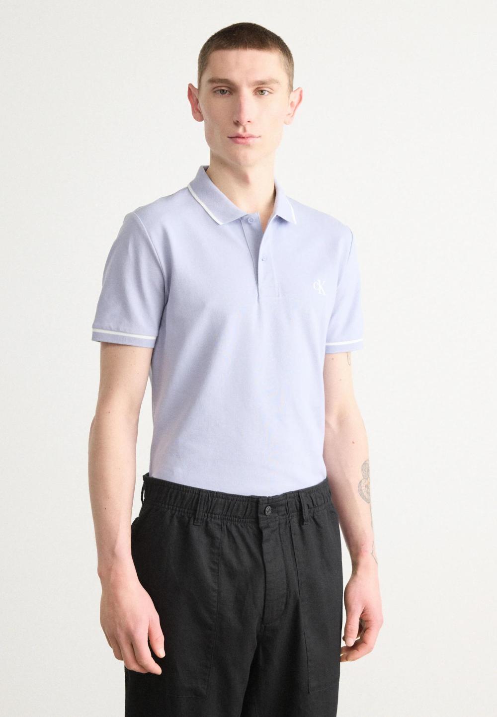 Calvin Klein Jeans Tipping Polo Aleutian Light Purple - Afbeelding 4