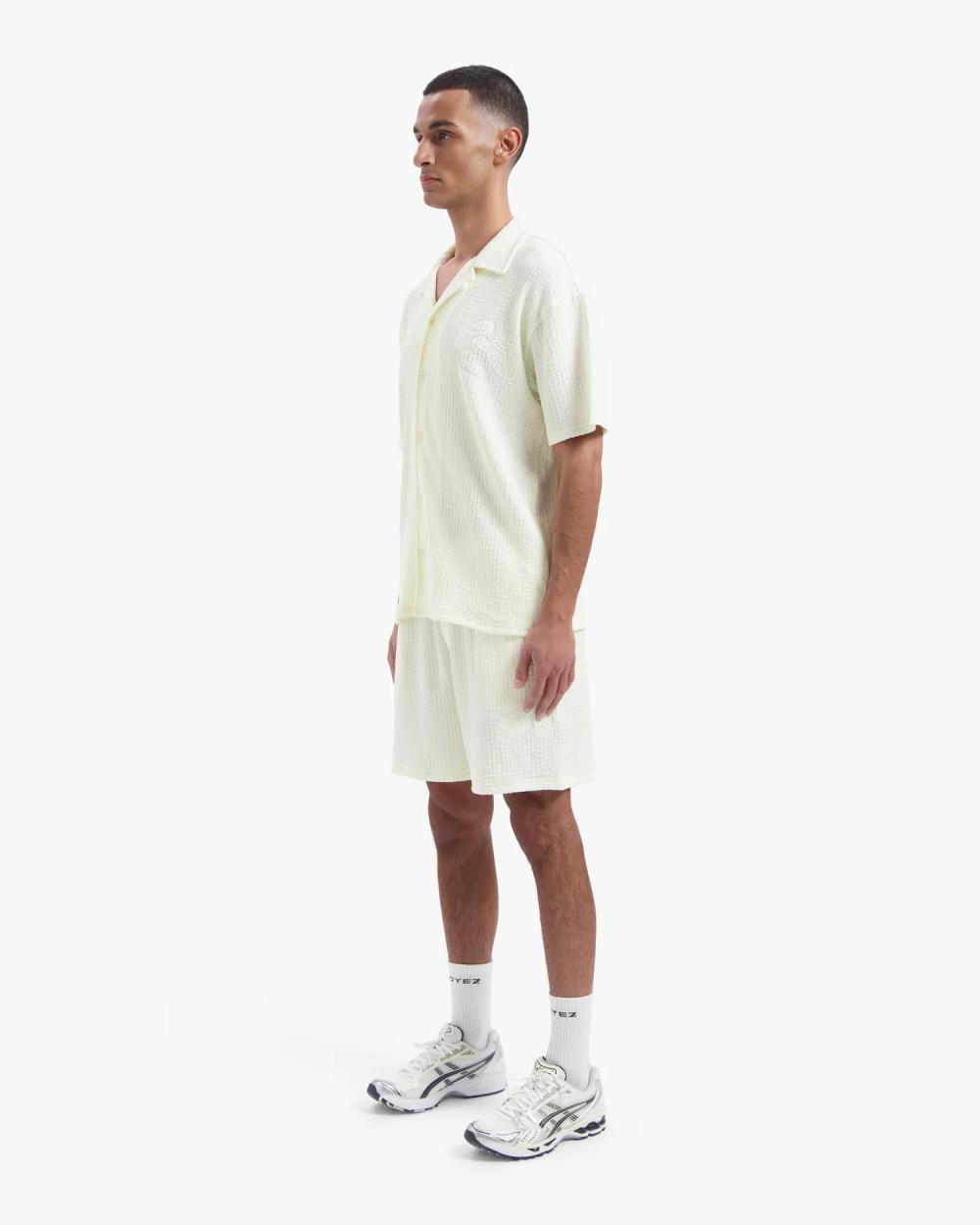 Croyez Zeplin Seersucker Shorts Off-White - Afbeelding 7