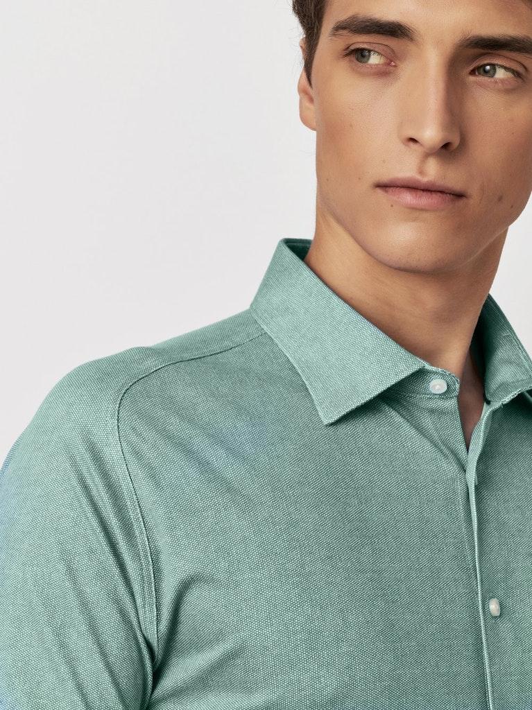 Desoto Overhemd Kent Short Sleeve 1/2 Light Green Oxford - Afbeelding 4