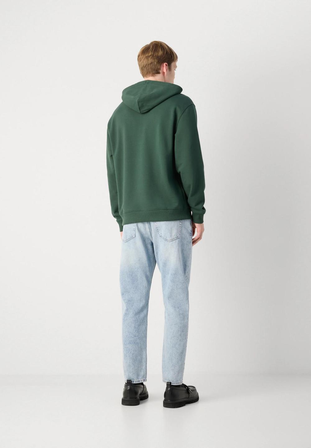 Calvin Klein Long Sleeve 350Terry Monogram Hoodie Syncamore Green - Afbeelding 3