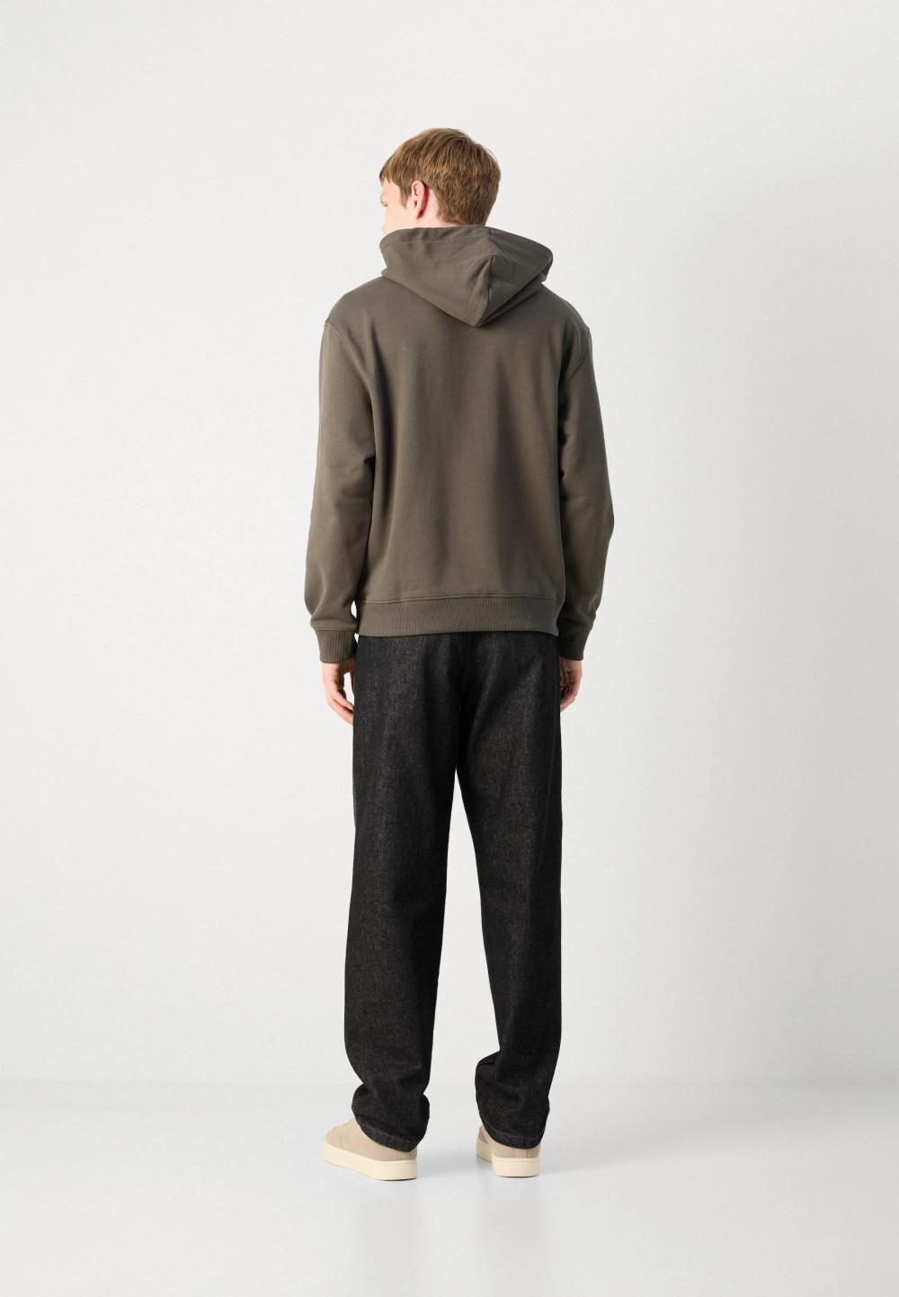 Calvin Klein Long Sleeve 350Terry Monogram Hoodie Beluga Green - Afbeelding 3