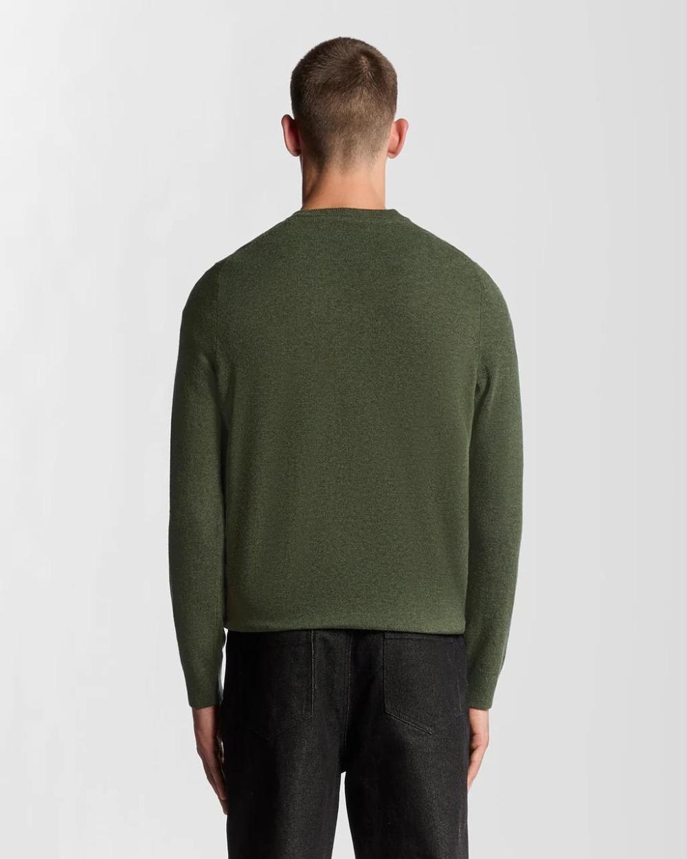 Lyle & Scott Lambswool Blend Crew Neck Jumper Deep Depths Marl - Afbeelding 3