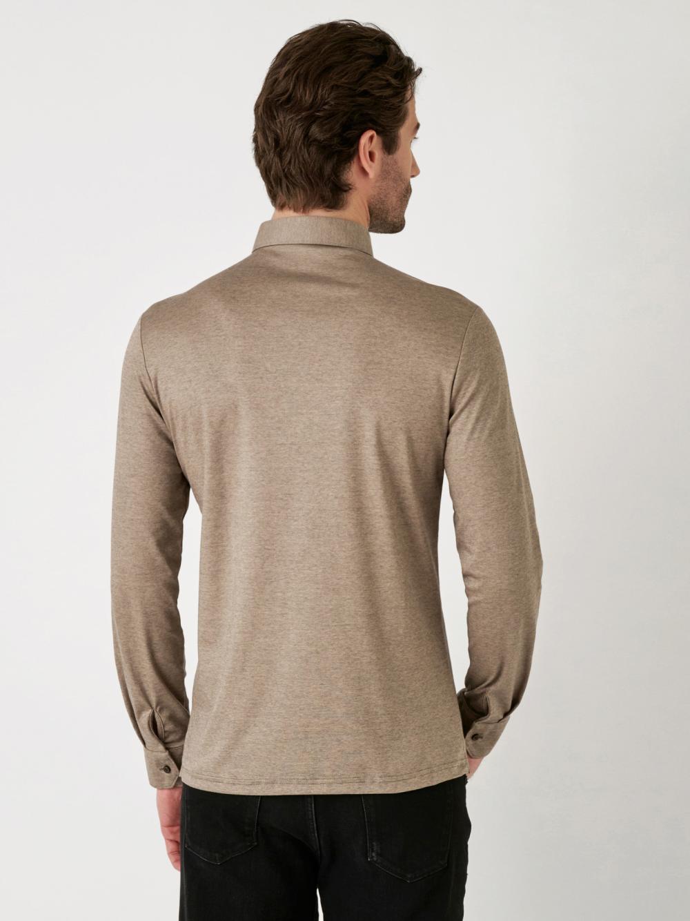 Desoto Essential Polo Kent 1/1 Light Brown Pique - Afbeelding 3