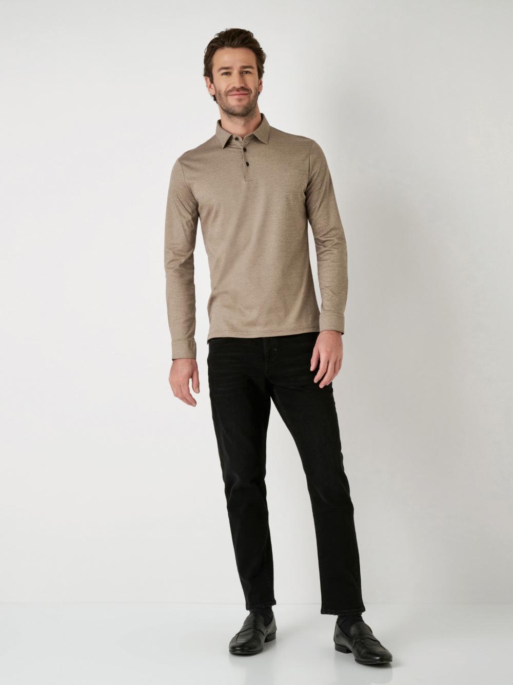 Desoto Essential Polo Kent 1/1 Light Brown Pique - Afbeelding 4