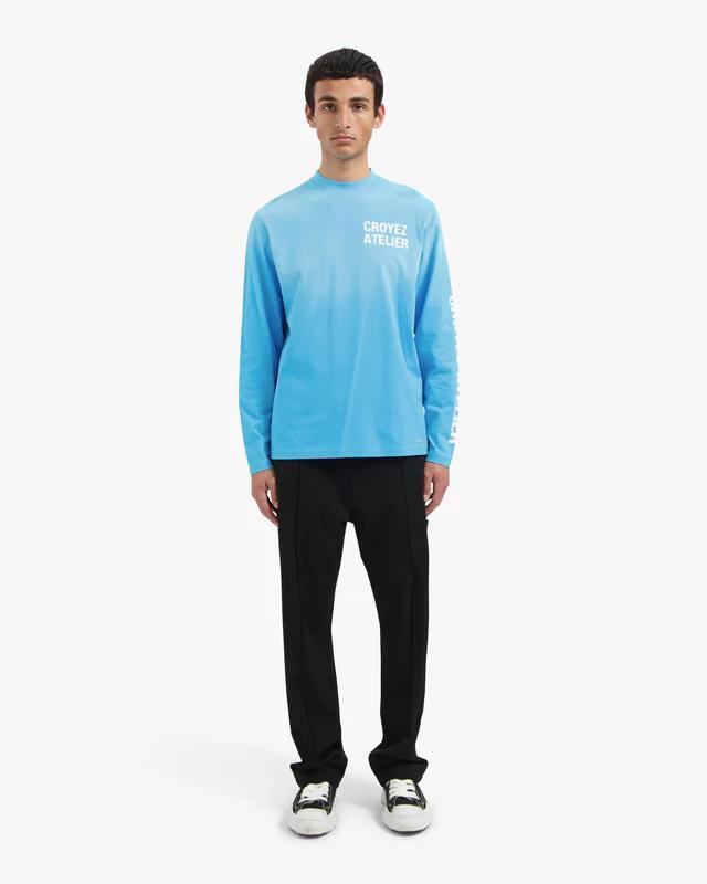Croyez Sprayed Atelier Longsleeve T-Shirt Blue - Afbeelding 4