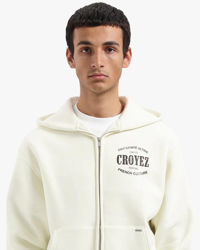 Croyez Damaged Stamp Zip-Hoodie Off White - Afbeelding 3