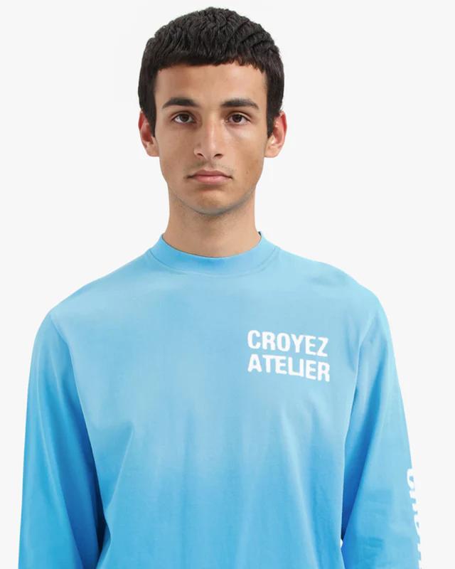 Croyez Sprayed Atelier Longsleeve T-Shirt Blue - Afbeelding 3