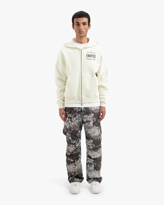 Croyez Damaged Stamp Zip-Hoodie Off White - Afbeelding 4