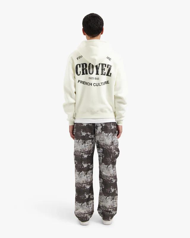 Croyez Damaged Stamp Zip-Hoodie Off White - Afbeelding 5