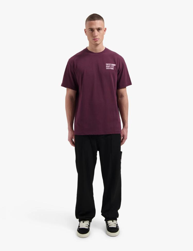 Croyez Classique T-shirt Burgundy - Afbeelding 3