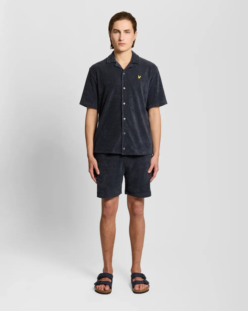 Lyle & Scott Honeycomb Towelling Resort Short Dark Navy - Afbeelding 3