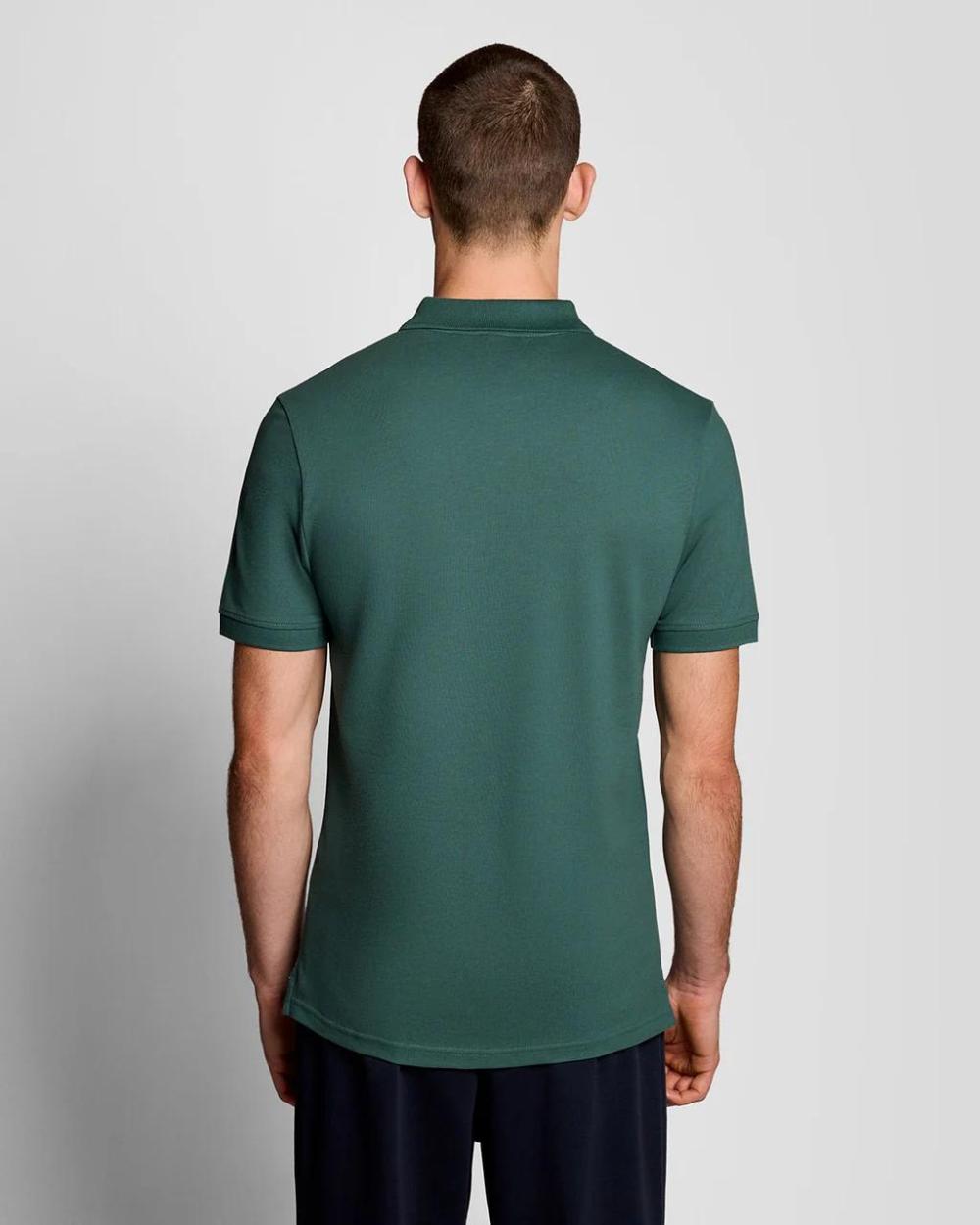 Lyle & Scott Plain Polo Shirt Everglade Green - Afbeelding 3