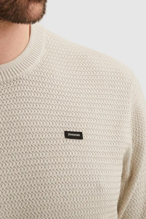 Vanguard Short Sleeve Round Neck Cotton Modal Moonstruck Beige - Afbeelding 4