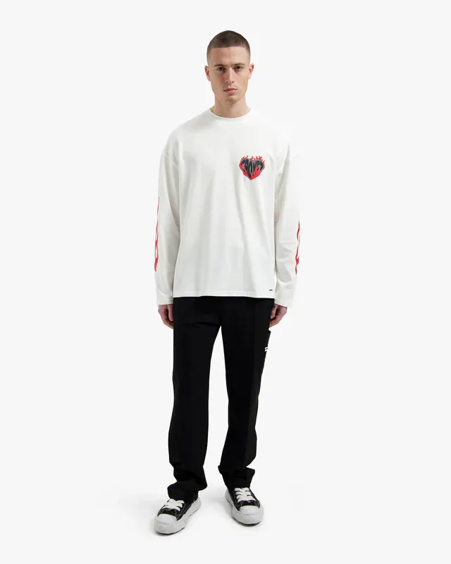 Croyez Heart on Fire Longsleeve T-Shirt Off-White - Afbeelding 4