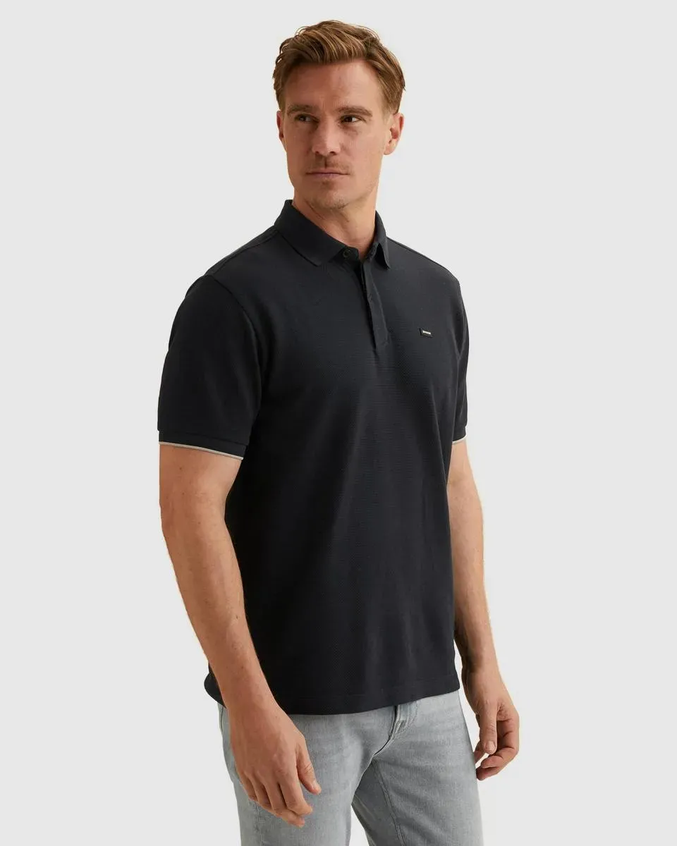 Vanguard Short Sleeve Polo Four Tuck Pique Sky Captain - Afbeelding 3