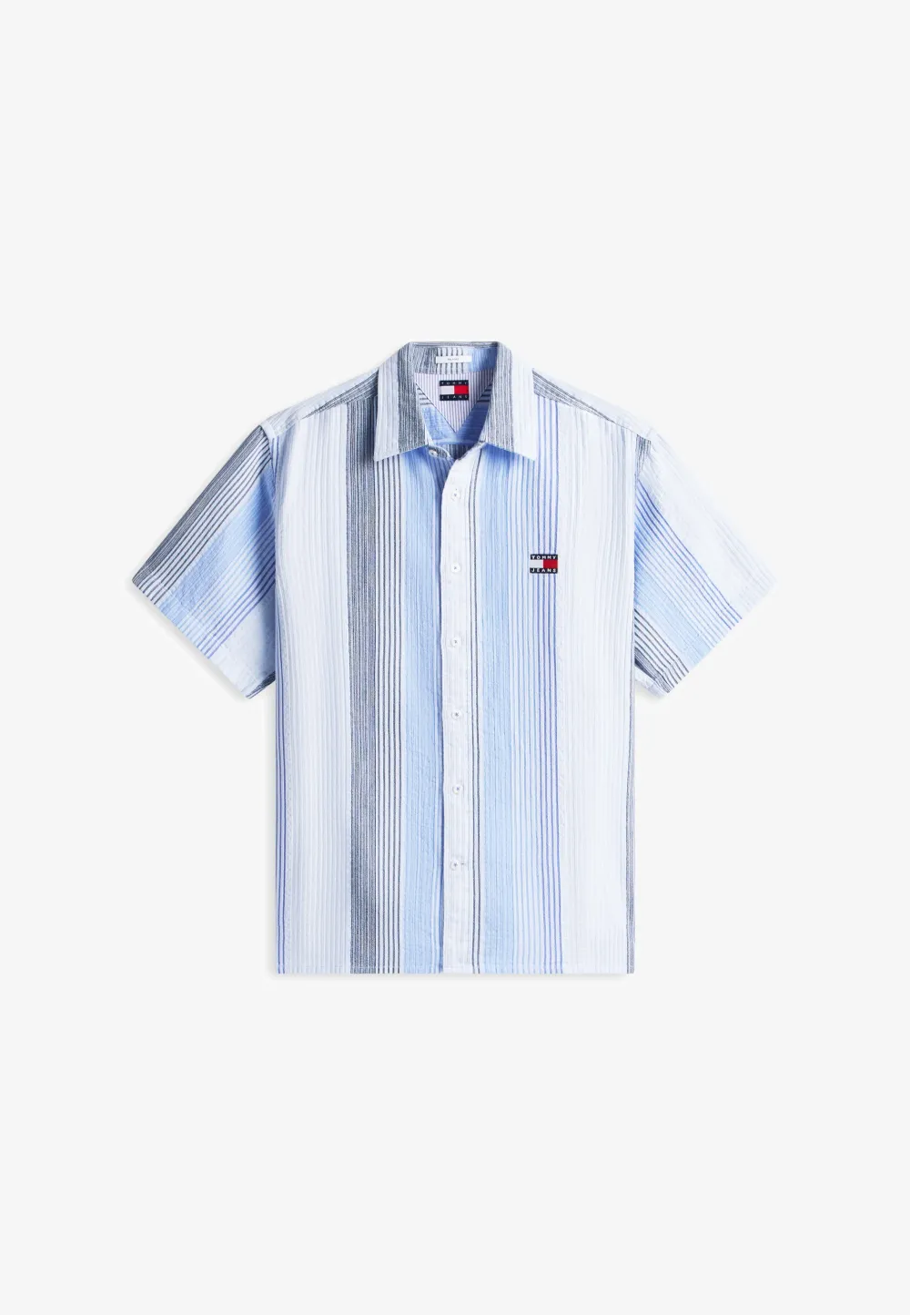 Tommy Jeans Relaxed Stripe Short Sleeve Shirt Sweet Blue Stripes - Afbeelding 4