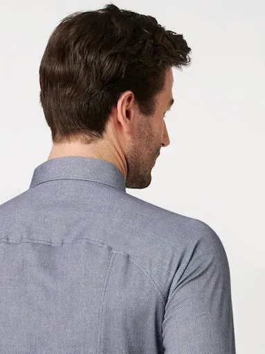 Desoto Overhemd Kent Short Sleeve 1/2 Aqua Oxford - Afbeelding 3