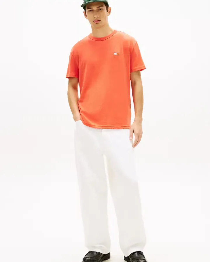 Tommy Jeans Regular Badge T-Shirt Horizon Htr - Afbeelding 2