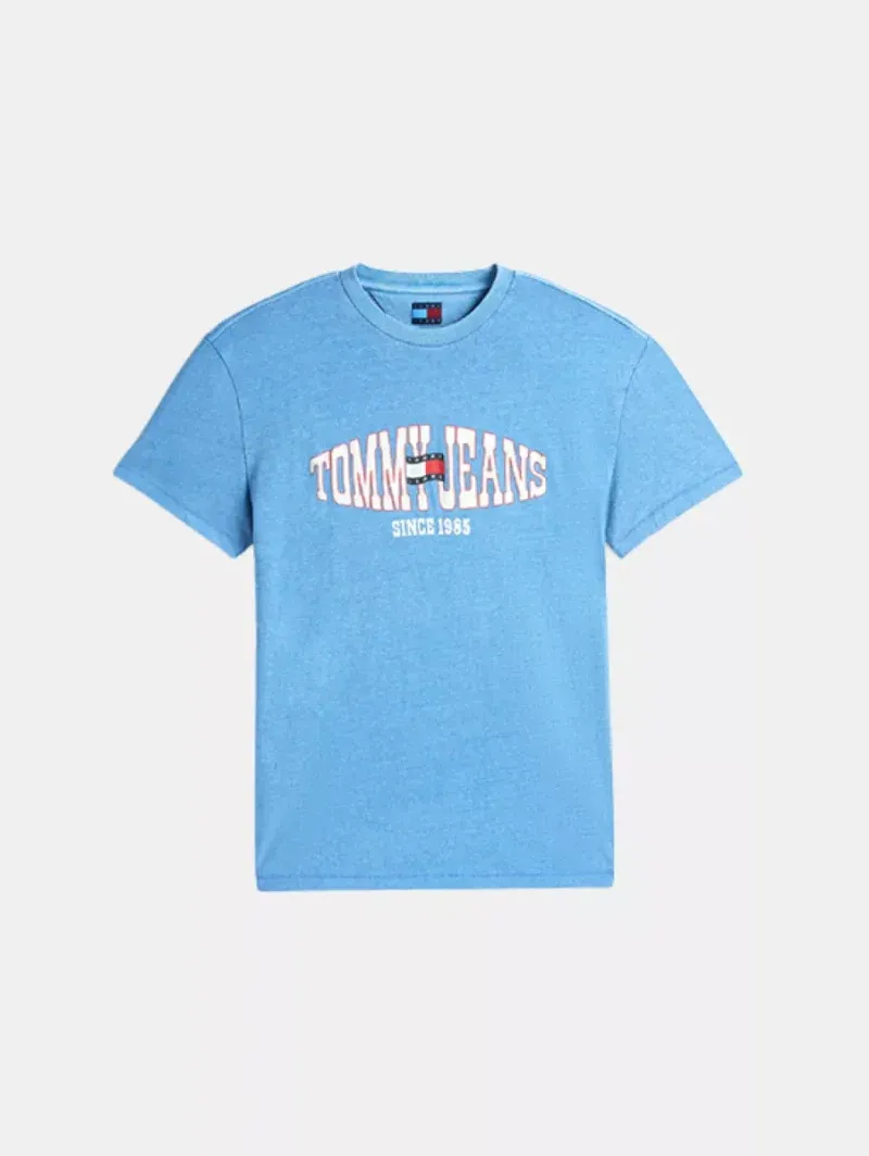 Tommy Jeans Regular LA Waving Flag T-shirt Blue Twilight