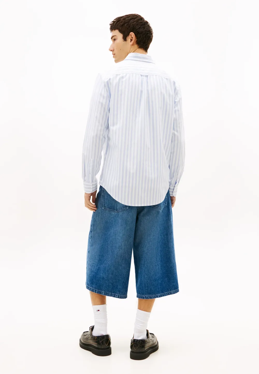 Tommy Jeans Regular Stripe Oxford Shirt Blue Twilight Stripe - Afbeelding 3