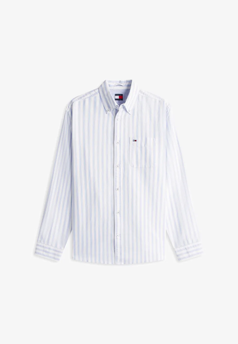 Tommy Jeans Regular Stripe Oxford Shirt Blue Twilight Stripe - Afbeelding 4