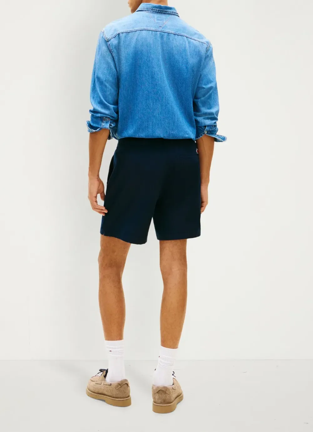 Tommy Jeans Linen Blend Pull On Short Dark Night Navy - Afbeelding 4