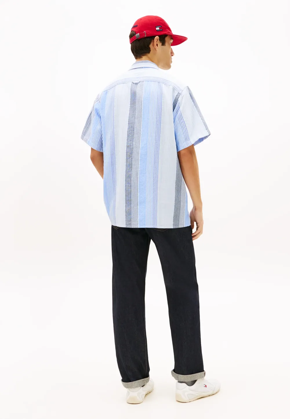 Tommy Jeans Relaxed Stripe Short Sleeve Shirt Sweet Blue Stripes - Afbeelding 3