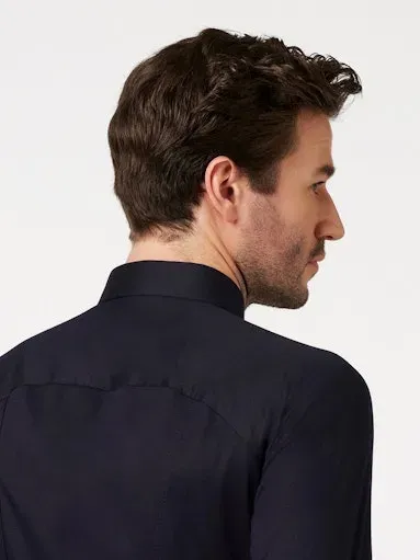 Desoto Overhemd Kent Short Sleeve 1/2 Solid Navy - Afbeelding 4