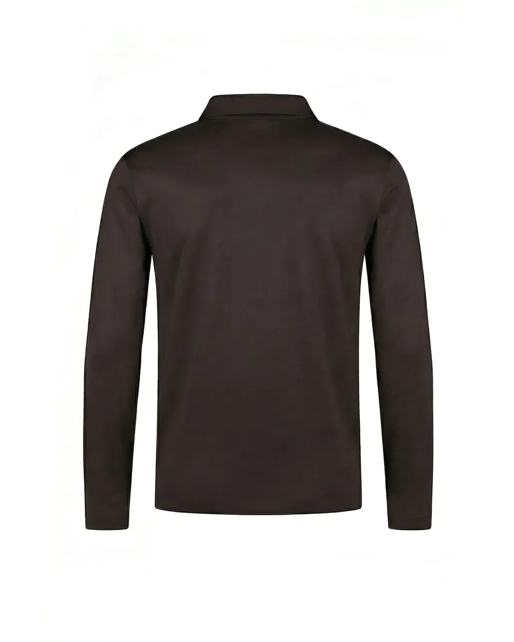 Malelions Men Premium Mercerized Cotton Longsleeve Polo dark brown - Afbeelding 5