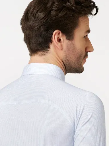 Desoto Overhemd Kent Short Sleeve 1/2 Blue white stripes - Afbeelding 3