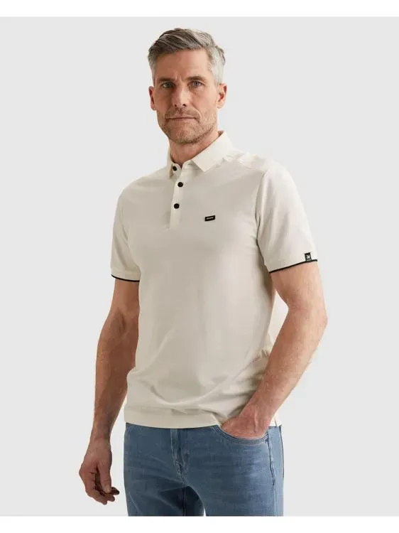 VANGUARD Short Sleeve Polo Pique Blend Cloud Dancer
