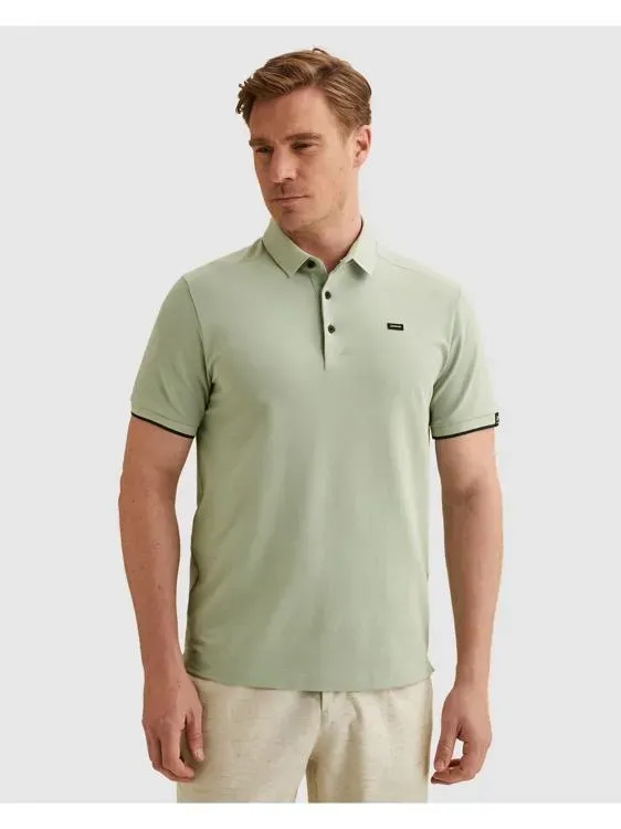 VANGUARD Short Sleeve Polo Pique Blend Aqua Gray