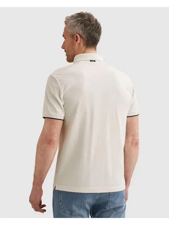 VANGUARD Short Sleeve Polo Pique Blend Cloud Dancer - Afbeelding 2