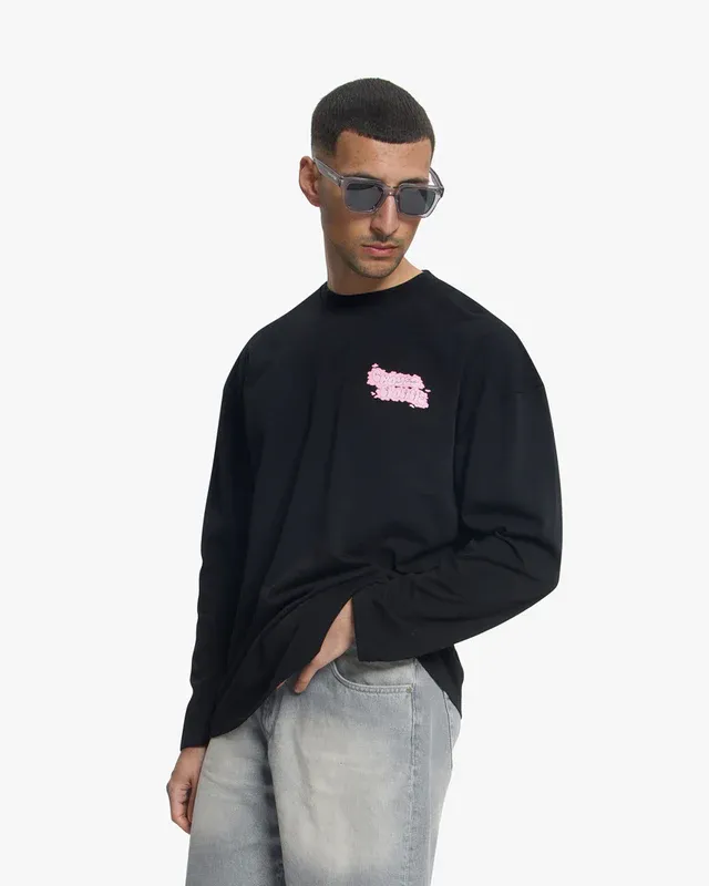 Croyez Fleur Heureuse Longsleeve Black - Afbeelding 3
