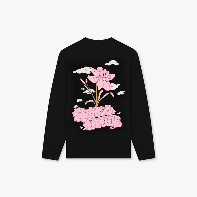 Croyez Fleur Heureuse Longsleeve Black - Afbeelding 4