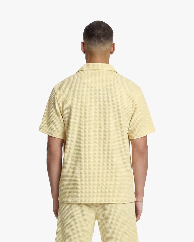 Croyez Initial Waffle Shirt Butter Yellow - Afbeelding 3