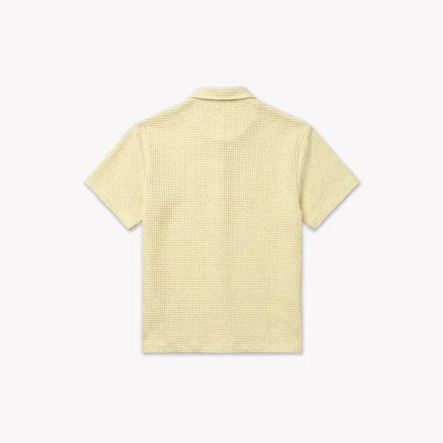 Croyez Initial Waffle Shirt Butter Yellow - Afbeelding 4