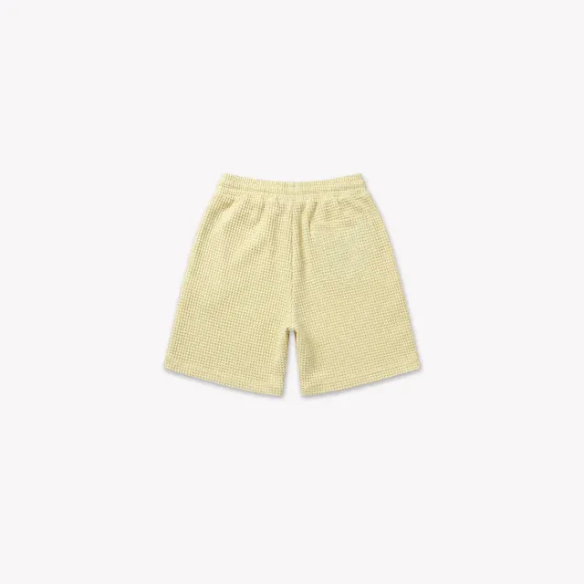 Croyez Initial Waffle Shorts Butter Yellow - Afbeelding 3