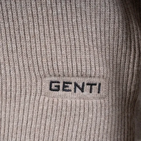 Genti Turtle Button Longsleeve Beige - Afbeelding 3